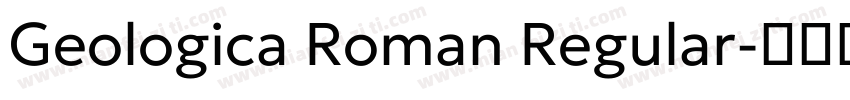Geologica Roman Regular字体转换